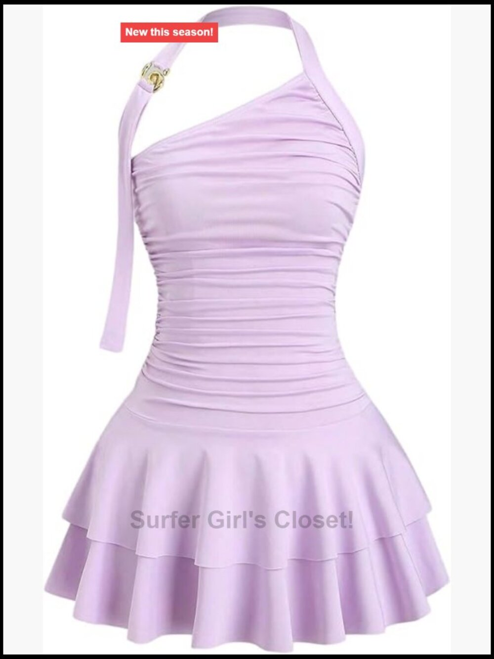 Y2K Halter Mini Dress Backless Ruffle Party